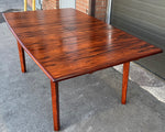 REFINISHED Danish MCM Brazilian Rosewood Table w butterfly leaf 52