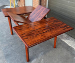 REFINISHED Danish MCM Brazilian Rosewood Table w butterfly leaf 52