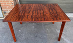 REFINISHED Danish MCM Brazilian Rosewood Table w butterfly leaf 52