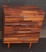 REFINISHED MCM Rosewood Patchwork Cabinet with 4 drawers 28