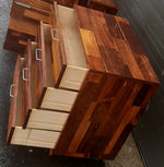 REFINISHED MCM Rosewood Patchwork Cabinet with 4 drawers 28