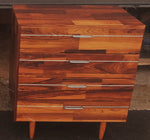 REFINISHED MCM Rosewood Patchwork Cabinet with 4 drawers 28