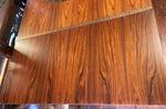 REFINISHED MCM Rosewood Draw Leaf Table with copper inlay  60