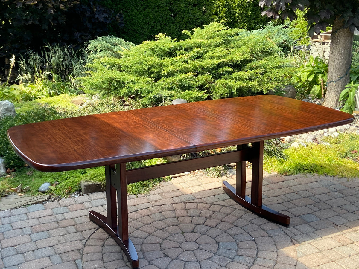 Large MCM Rosewood Dining Table Extendable 70