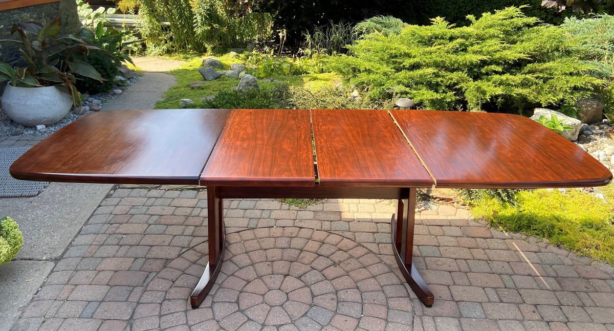 Large MCM Rosewood Dining Table Extendable 70