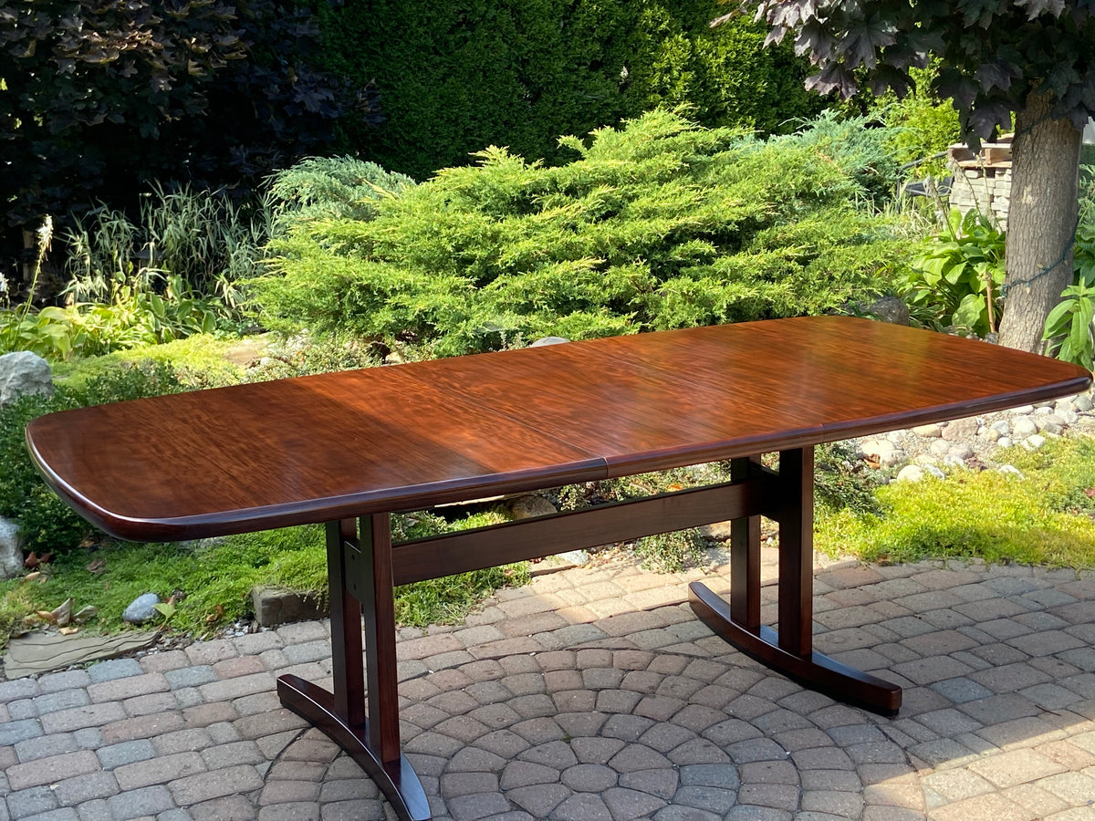 Large MCM Rosewood Dining Table Extendable 70