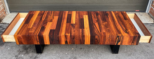 REFINISHED MCM Rosewood Coffee Table 60" low, PERFECT