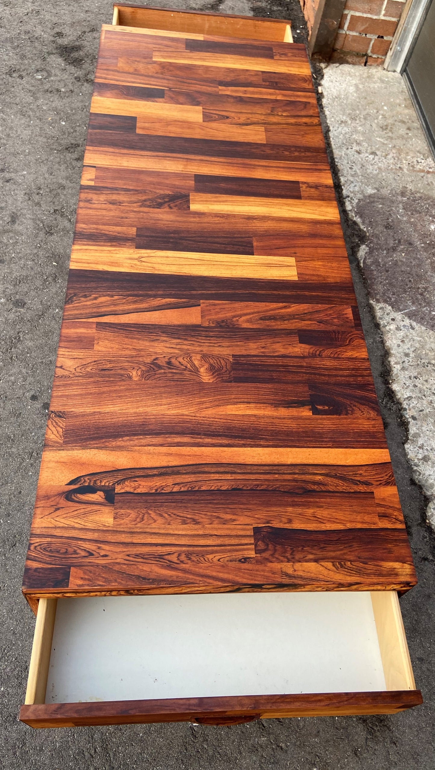 REFINISHED MCM Rosewood Coffee Table 60" low, PERFECT