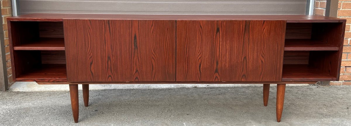 REFINISHED Danish Mid Century Modern Rosewood Credenza 86