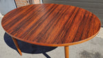 REFINISHED Mid Century Modern Rosewood Table Oval w 2 Leaves 60