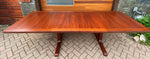 REFINISHED Mid Century Modern Rosewood Table w 2 Leaves, 64.5