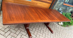 REFINISHED Mid Century Modern Rosewood Table w 2 Leaves, 64.5
