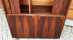 Restored Mid Century Modern Brazilian rosewood cabinet w tambour doors, Perfect 8