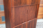 Restored Mid Century Modern Brazilian rosewood cabinet w tambour doors, Perfect 6