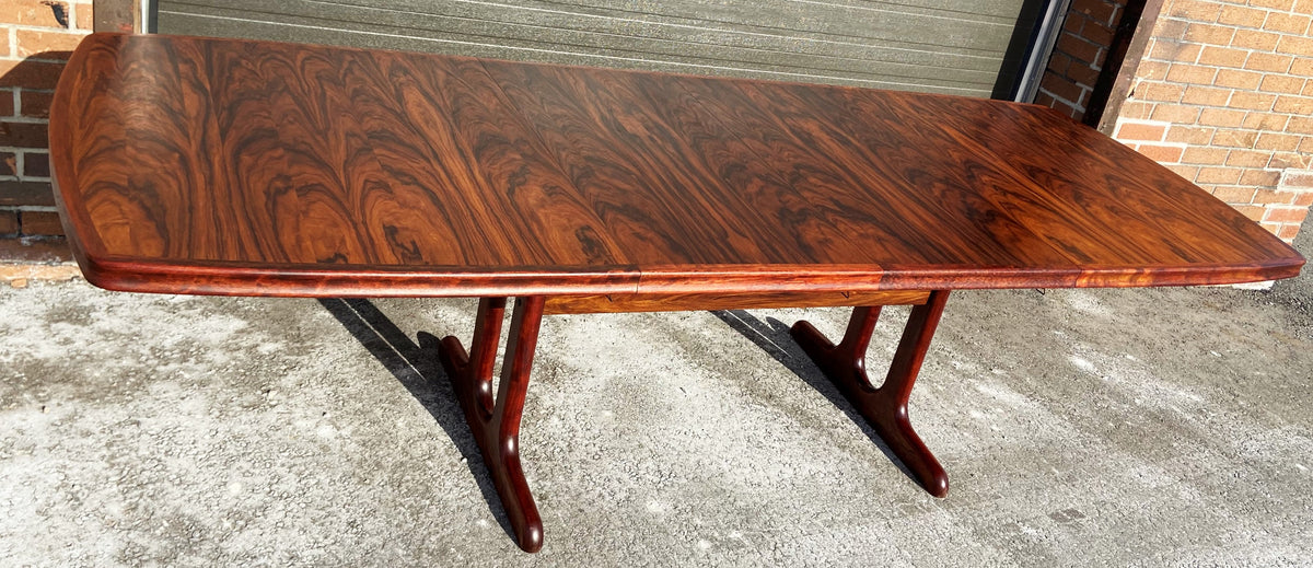 REFINISHED Large Mid Century Modern Rosewood Table Selfstoring, 66
