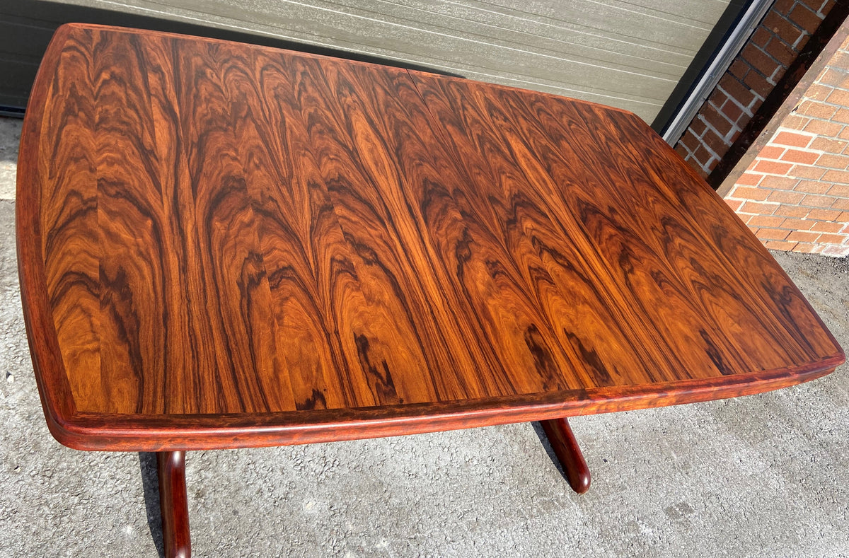 REFINISHED Large Mid Century Modern Rosewood Table Selfstoring, 66