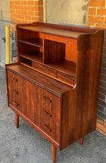 REFINISHED Danish Mid Century Modern Rosewood Vanity or Secretary Desk 2