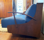REFINISHED REUPHOLSTERED Mid Century Modern Folding Sofa - Bed 5