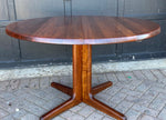 REFINISHED Rare MCM SOLID Rosewood Table Round w 1 Leaf 47