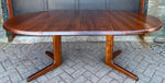 REFINISHED Rare MCM SOLID Rosewood Table Round w 1 Leaf 47