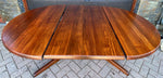 REFINISHED Rare MCM SOLID Rosewood Table Round w 1 Leaf 47