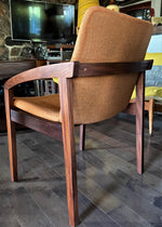 Set of 2 REFINISHED & Ready to be REUPHOLSTERED MCM Teak Armchairs 3