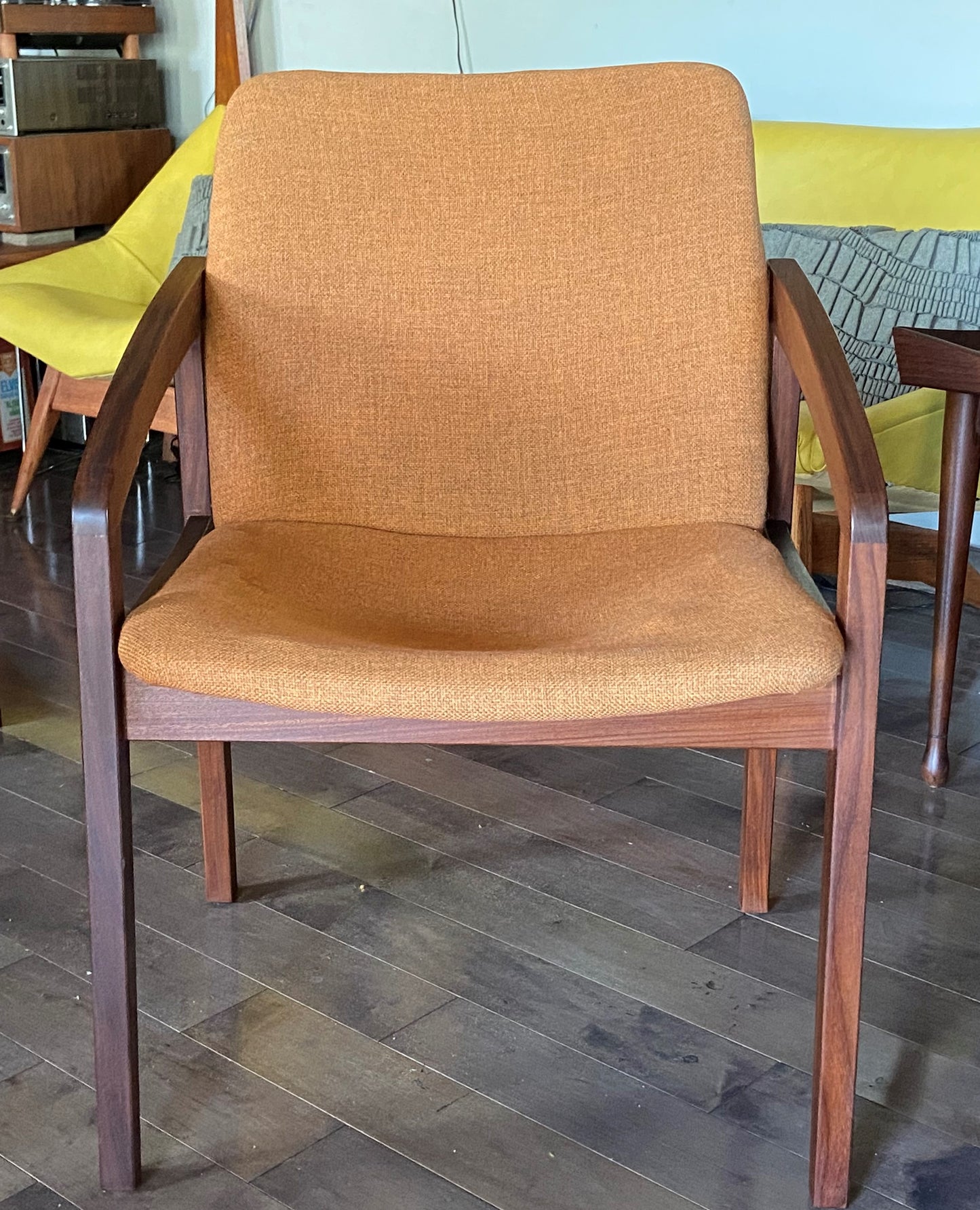 Set of 2 REFINISHED & Ready to be REUPHOLSTERED MCM Teak Armchairs