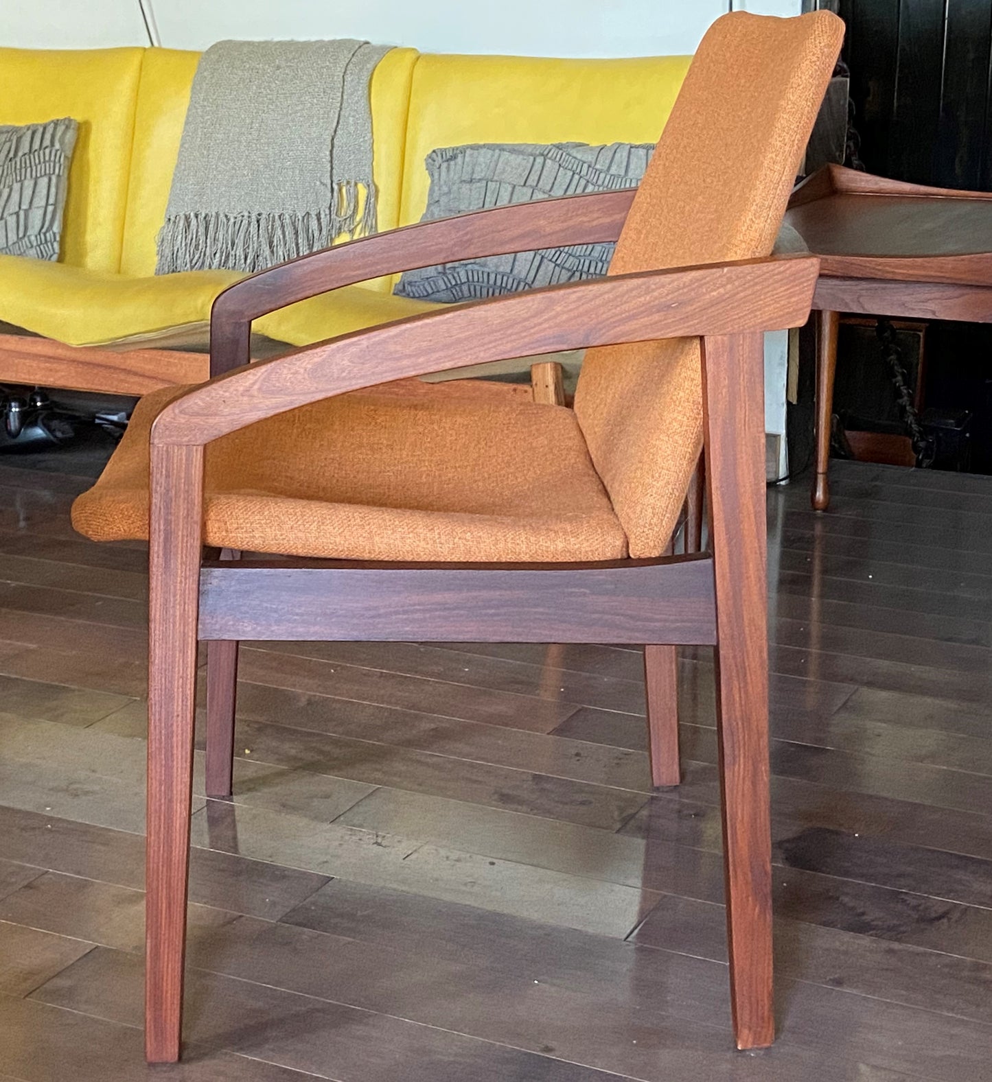 Set of 2 REFINISHED & Ready to be REUPHOLSTERED MCM Teak Armchairs