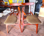 4 REFINISHED Mid Century Modern Teak Afromosia Chairs, will be REUPHOLSTERED 3