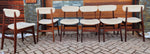6 RESTORED Mid Century Modern Teak Chairs by R.Huber, will be Reupholstered 4