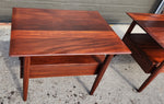 REFINISHED Mid Century Modern Solid Teak Side Tables w Drawers or Nightstands by Imperial (2 available) 9