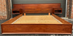 REFINISHED MCM SOLID Teak Platform Bed w floating nightstands Queen, PERFECT 1