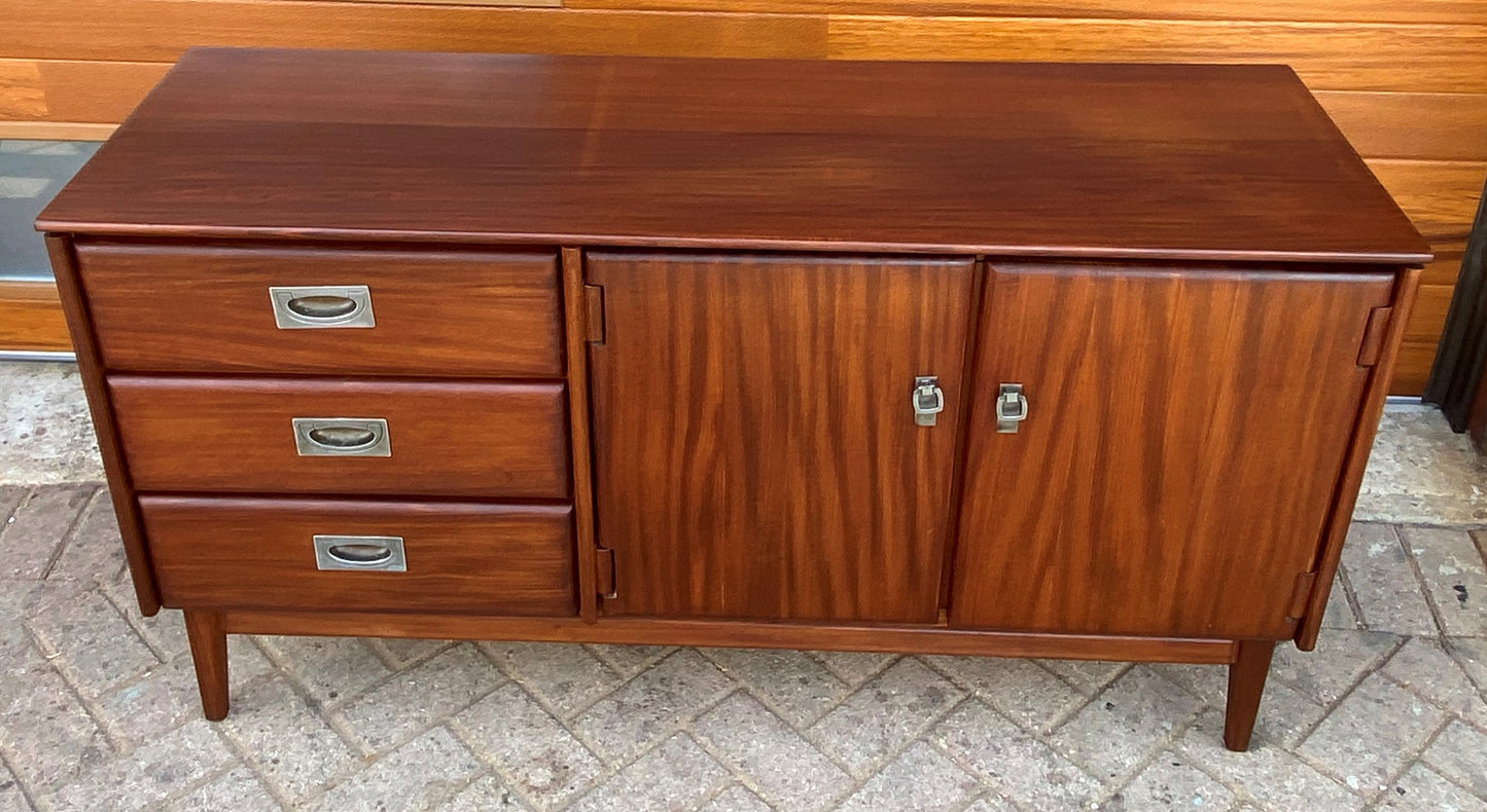 REFINISHED Mid Century Modern SOLID TEAK Buffet 54", PERFECT