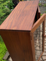 REFINISHED Mid Century Modern SOLID TEAK Bookcase 33.6