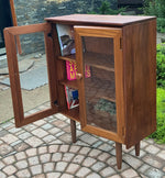REFINISHED Mid Century Modern SOLID TEAK Bookcase 33.6