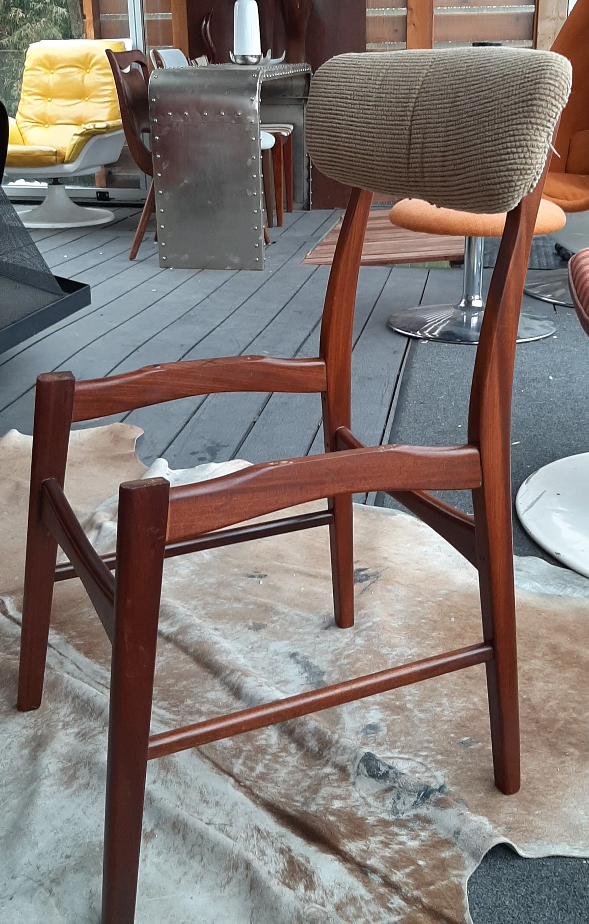 4 RESTORED MCM Solid Teak Chairs, ready for new upholstery, each $199 only - Mid Century Modern Toronto