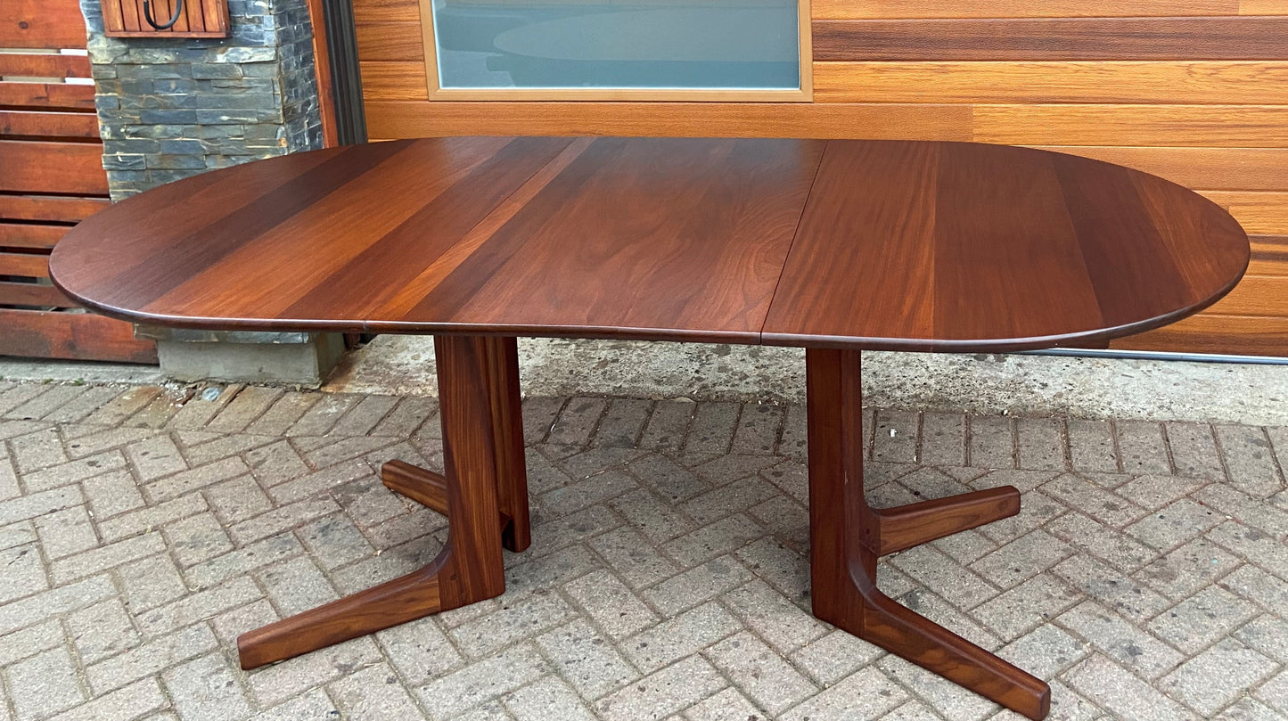 REFINISHED Mid Century Modern SOLID Teak Table by J.Kuypers 58"-80", PERFECT