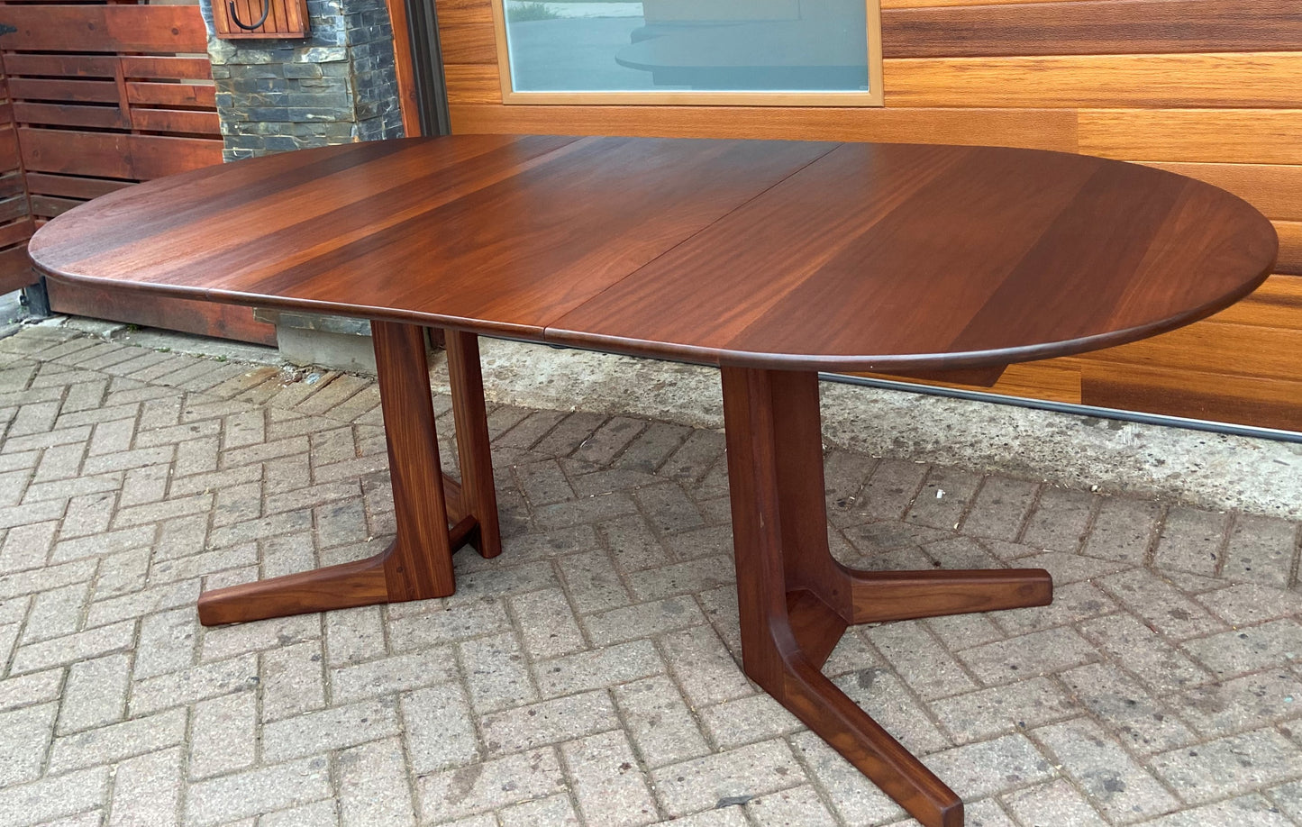 REFINISHED Mid Century Modern SOLID Teak Table by J.Kuypers 58"-80", PERFECT