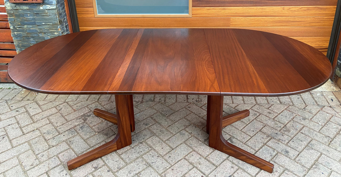 REFINISHED Mid Century Modern SOLID Teak Table by J.Kuypers 58"-80", PERFECT