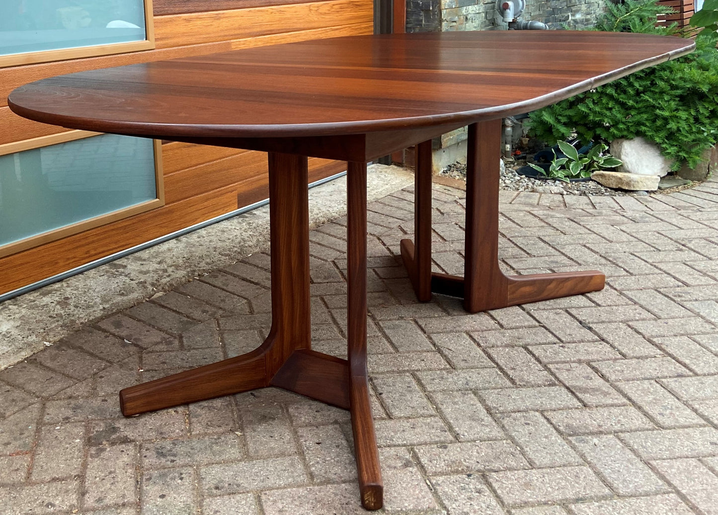 REFINISHED Mid Century Modern SOLID Teak Table by J.Kuypers 58"-80", PERFECT