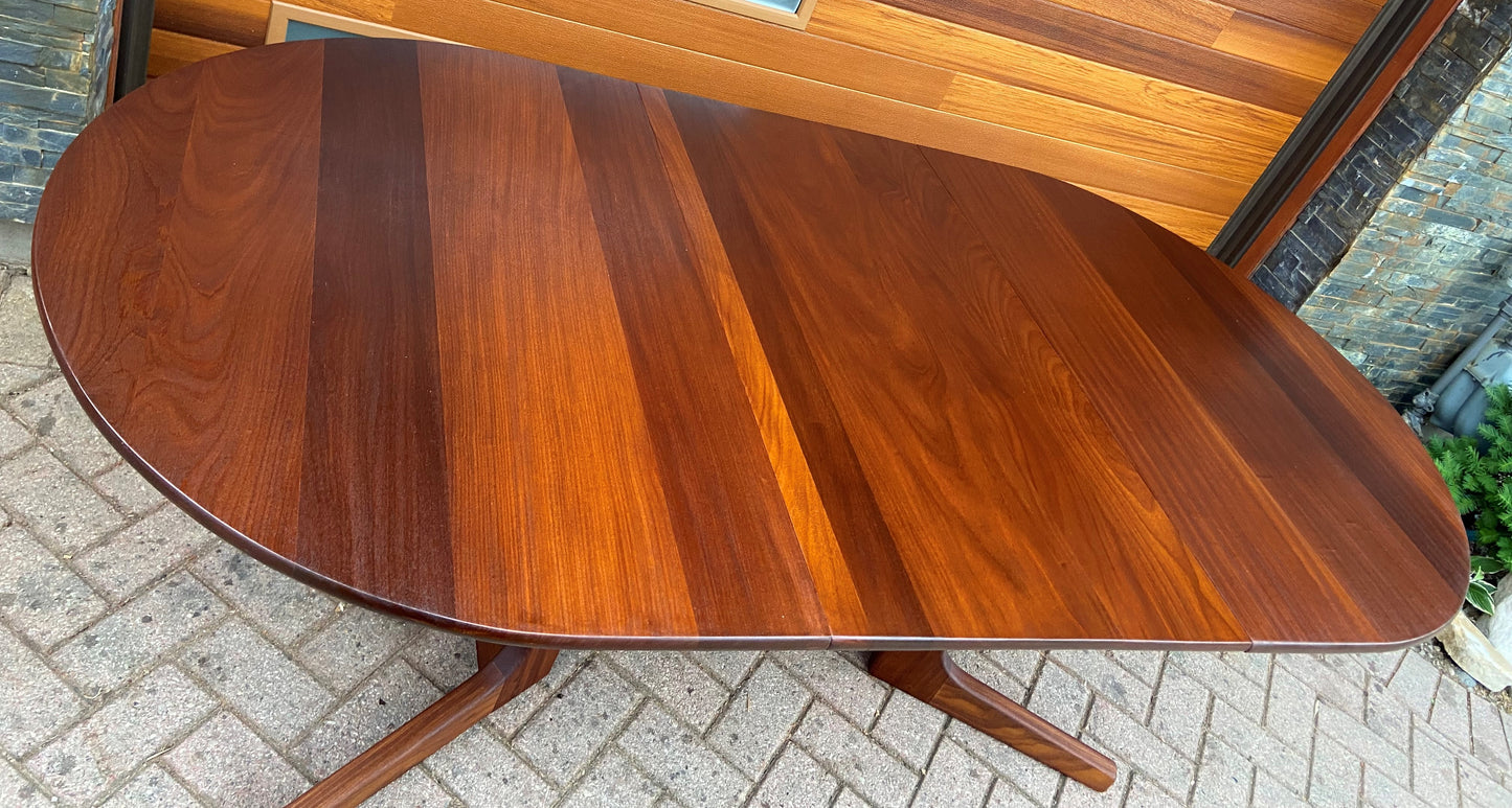 REFINISHED Mid Century Modern SOLID Teak Table by J.Kuypers 58"-80", PERFECT