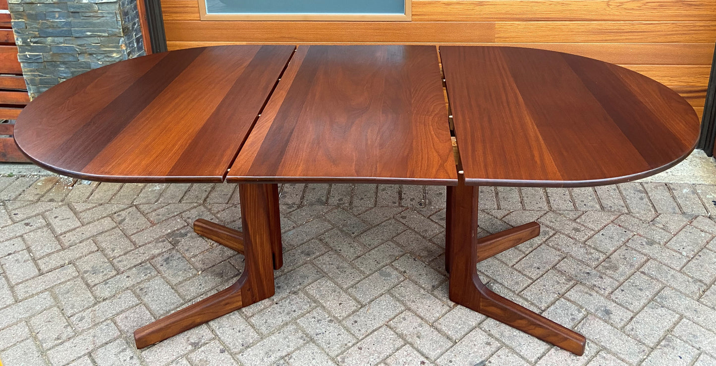 REFINISHED Mid Century Modern SOLID Teak Table by J.Kuypers 58"-80", PERFECT