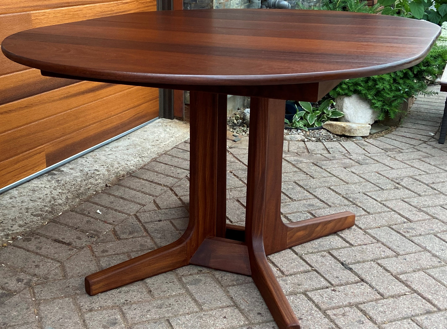 REFINISHED Mid Century Modern SOLID Teak Table by J.Kuypers 58"-80", PERFECT