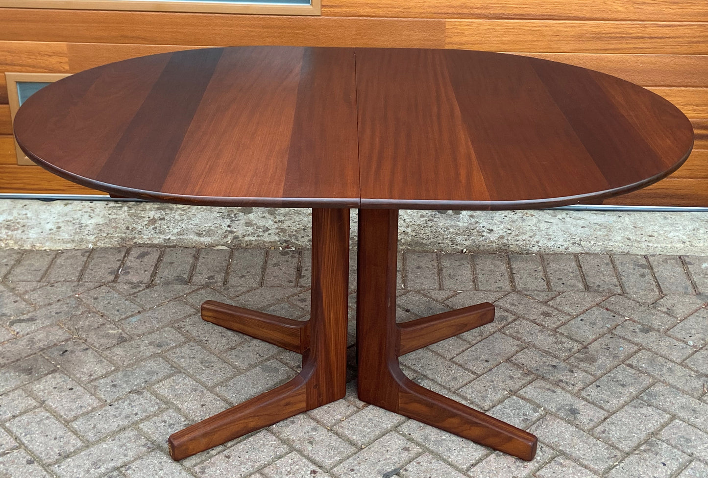 REFINISHED Mid Century Modern SOLID Teak Table by J.Kuypers 58"-80", PERFECT