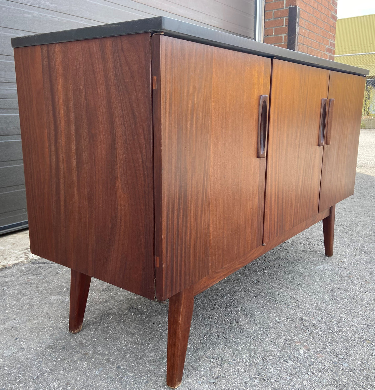REFINISHED Mid Century Modern SOLID TEAK Buffet 49
