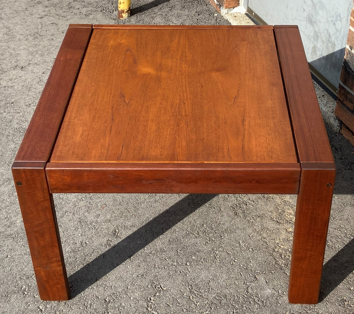 REFINISHED MCM Teak Coffee or Accent Table, Square 29