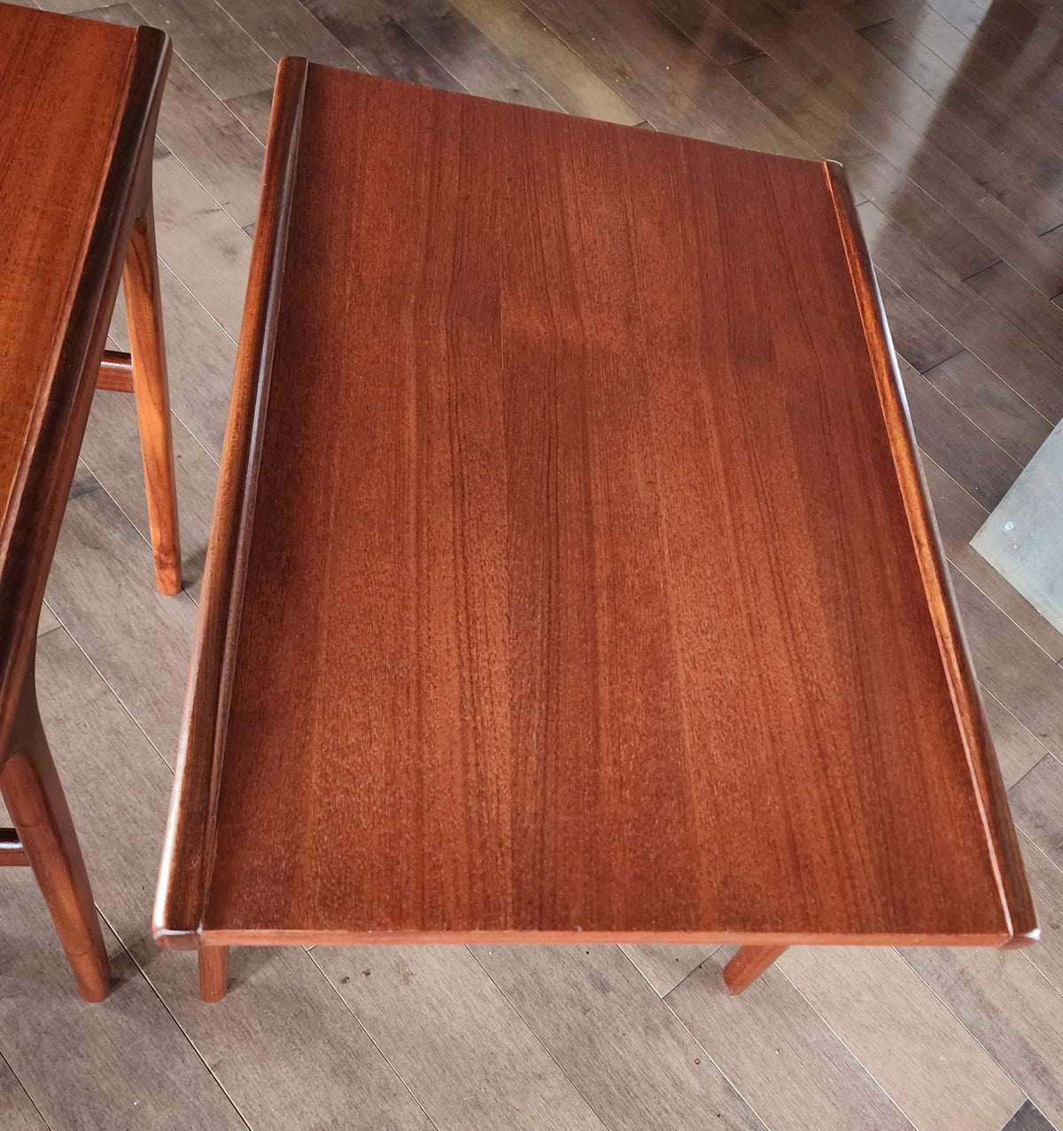 2 REFINISHED Mid Century Modern Teak Accent Tables