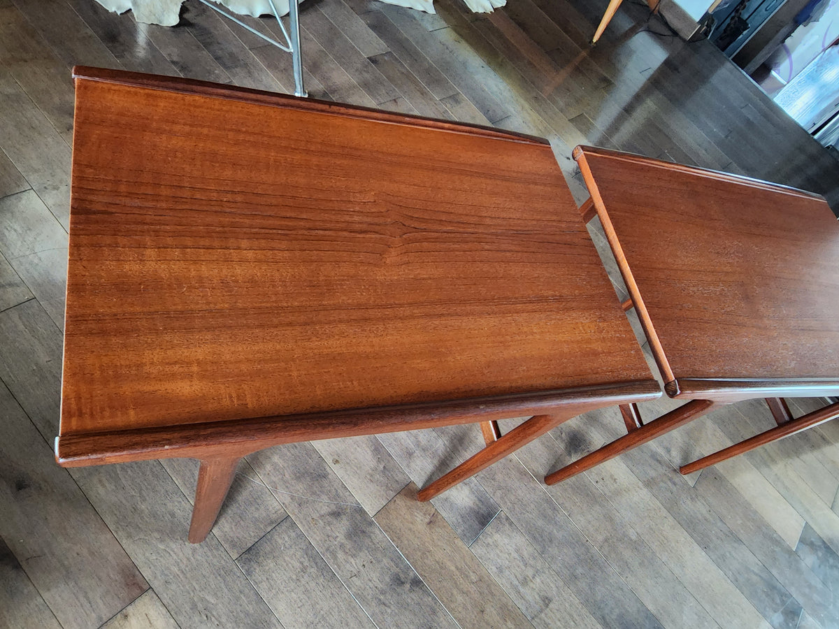 2 REFINISHED Mid Century Modern Teak Accent Tables