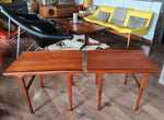 2 REFINISHED Mid Century Modern Teak Accent Tables 3