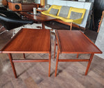 2 REFINISHED Mid Century Modern Teak Accent Tables 1